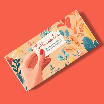 Ciocolată personalizată cu mesaj - Mesaj de primăvară