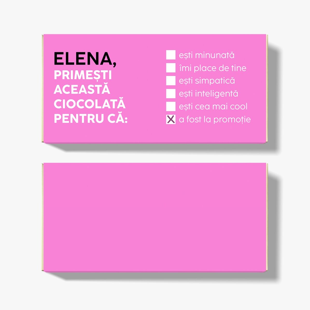 Ciocolată personalizată cu mesaj - Pentru că