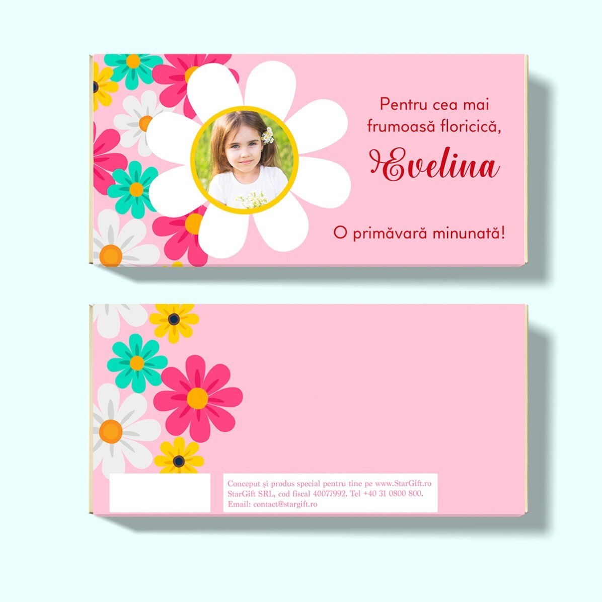 Персонализиран шоколад с послание и снимка - Floricele