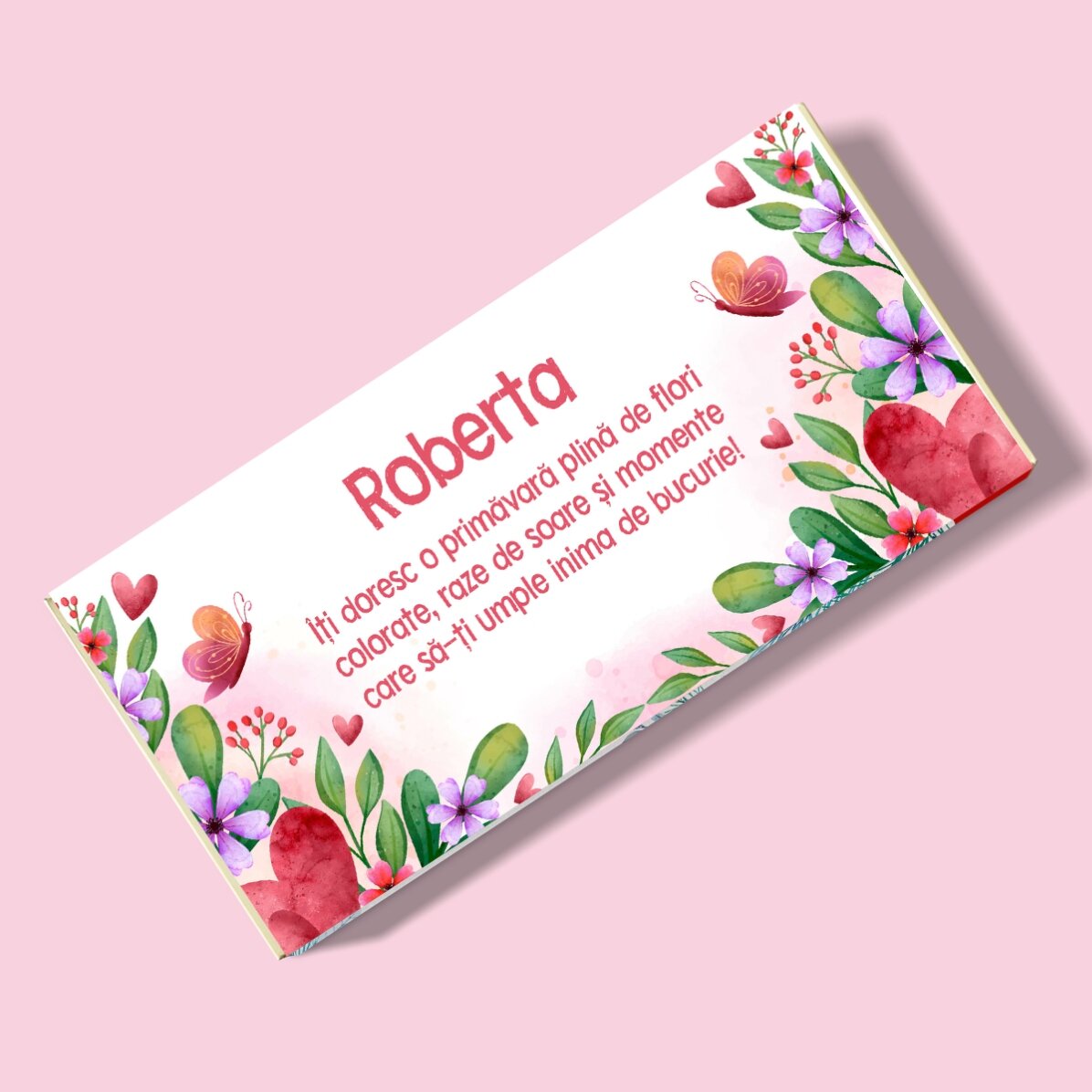 Ciocolată personalizată cu mesaj - Spring 