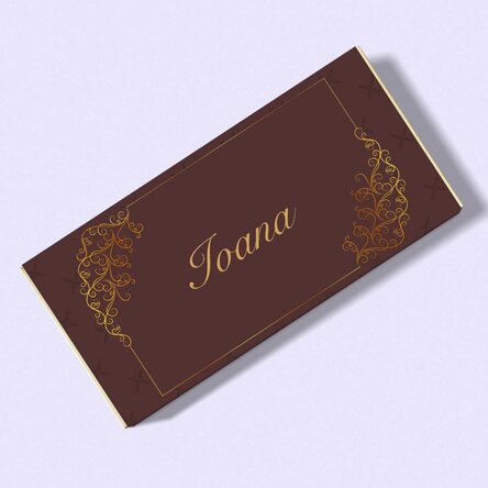 Ciocolată personalizată cu nume și mesaj- Luxury 