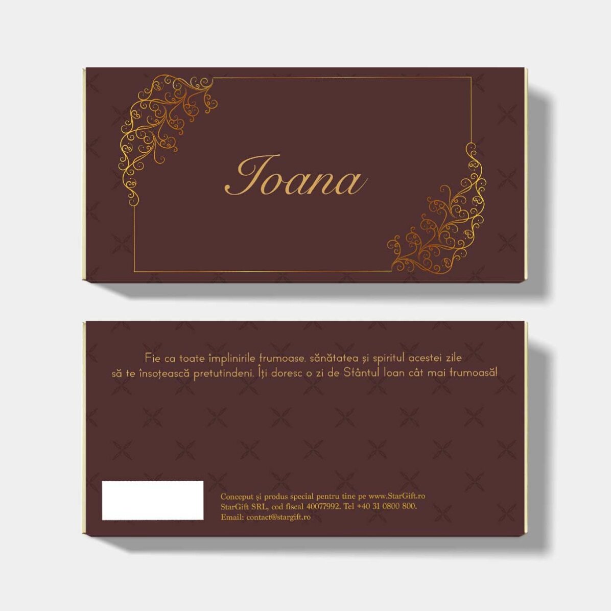 Ciocolată personalizată cu nume și mesaj- Luxury 