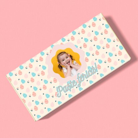 Персонализиран шоколад с фотография - Весела Великден!