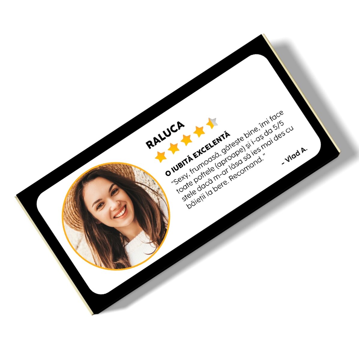 Ciocolată personalizată cu poză și mesaj - Recenzie