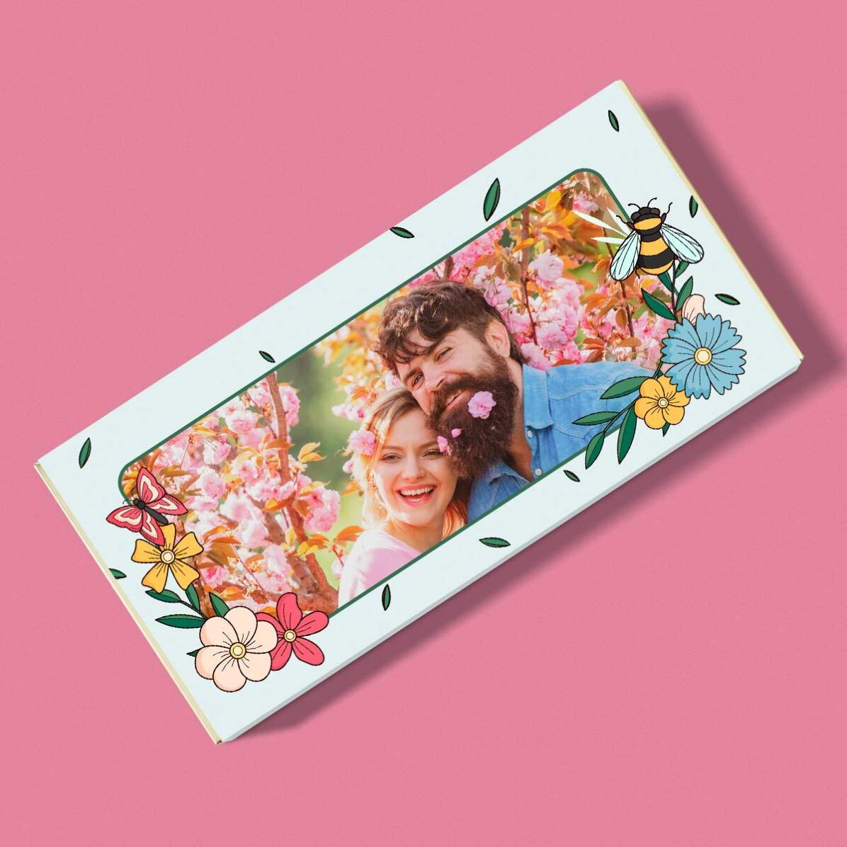 Ciocolată personalizată cu poză și text - Spring flowers