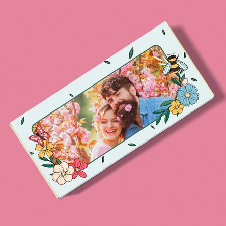 Ciocolată personalizată cu poză și text - Spring flowers