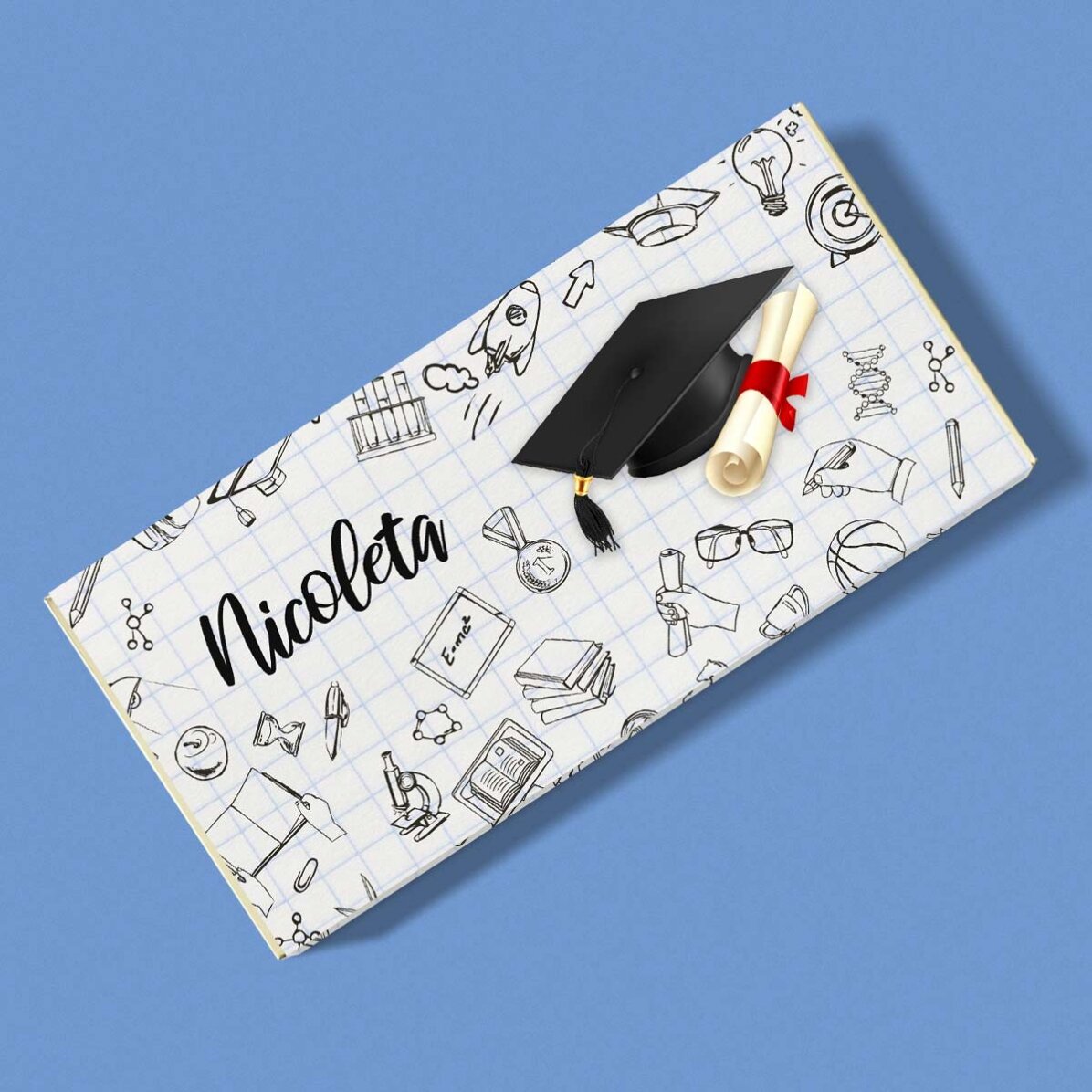 Ciocolată personalizată cu text - Absolvire