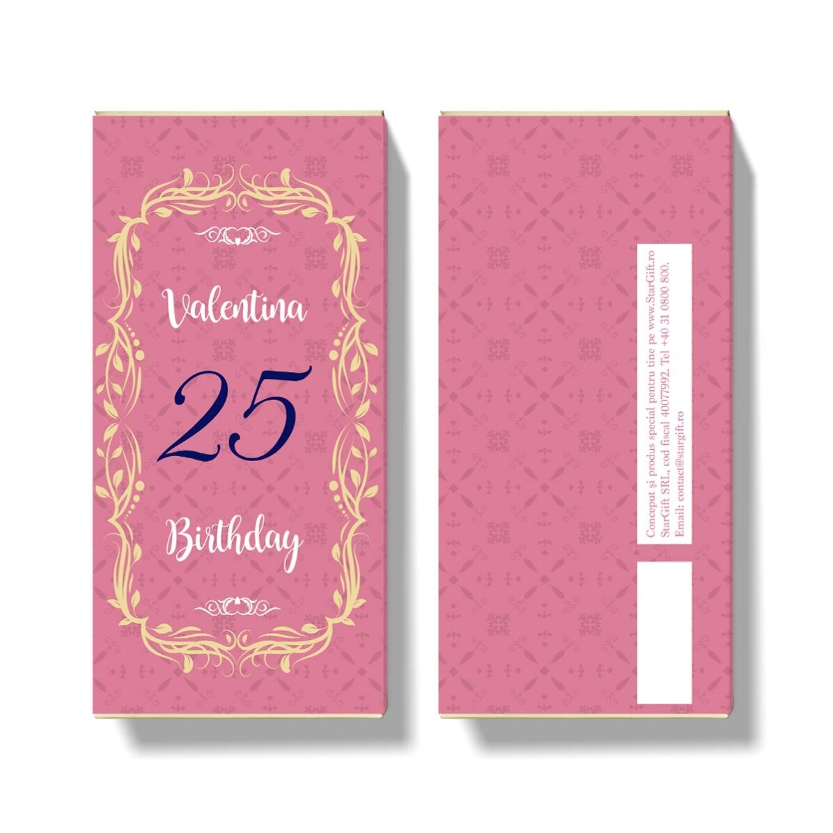 Ciocolată personalizată cu text - Aniversare