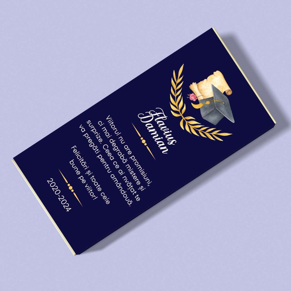 Ciocolată personalizată cu text - Felicitări