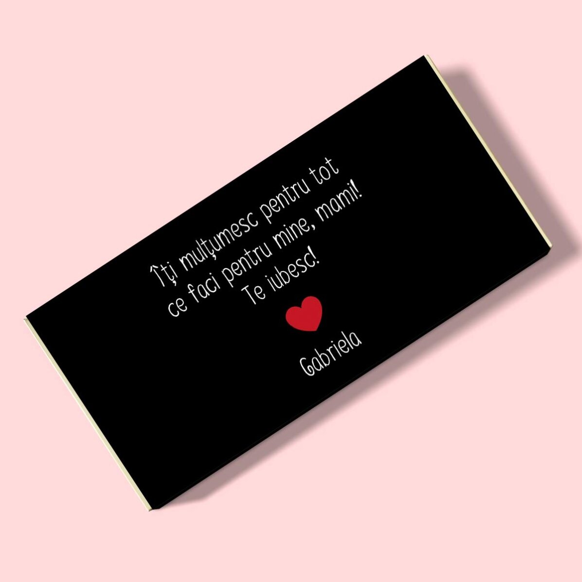 Ciocolată personalizată cu text - Heart