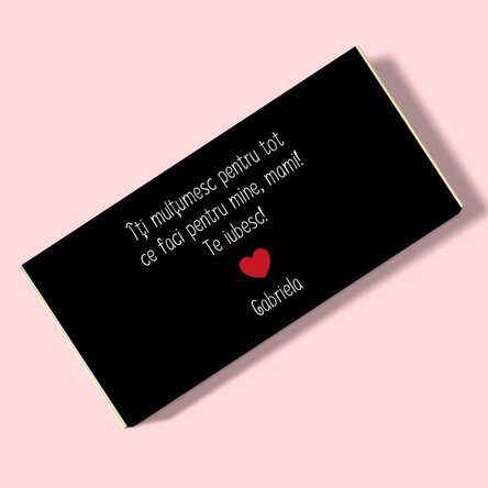 Ciocolată personalizată cu text - Heart
