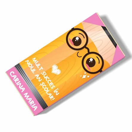 Ciocolată personalizată cu text - Mult succes
