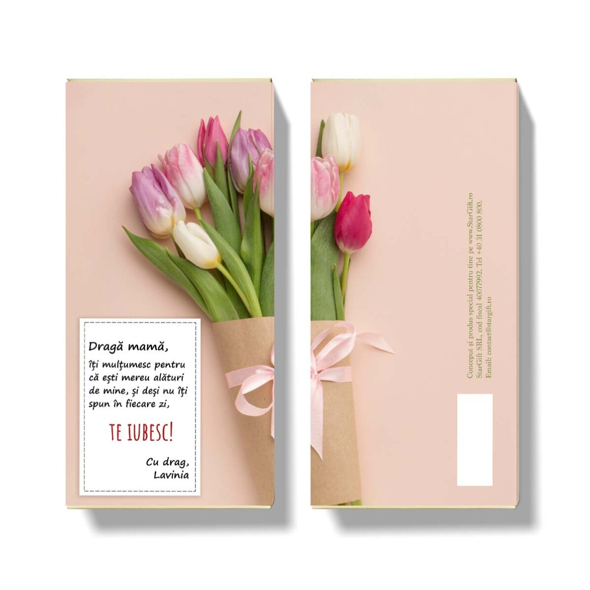 Ciocolată personalizată cu text - Pentru mama