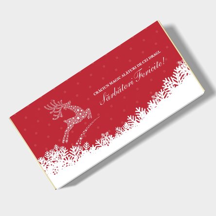 Ciocolată personalizată cu text și logo - Magia Crăciunului