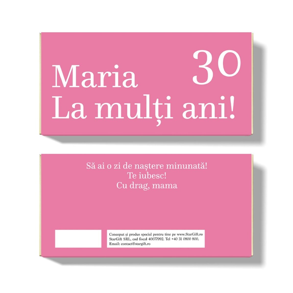 Ciocolată personalizată - La Mulți Ani