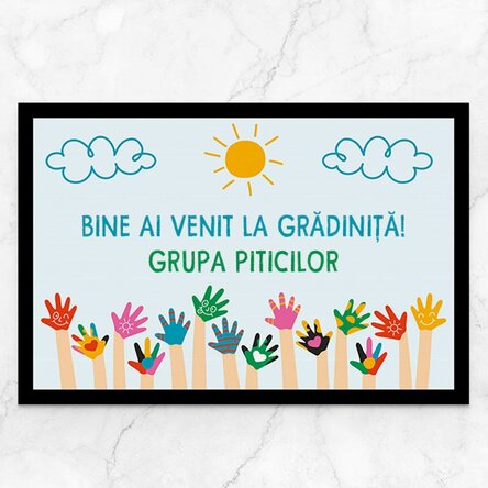 Covoraș de intrare personalizat cu mesaj - Grădiniță