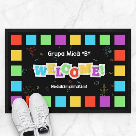 Covoraș de intrare personalizat cu text - Grădiniță