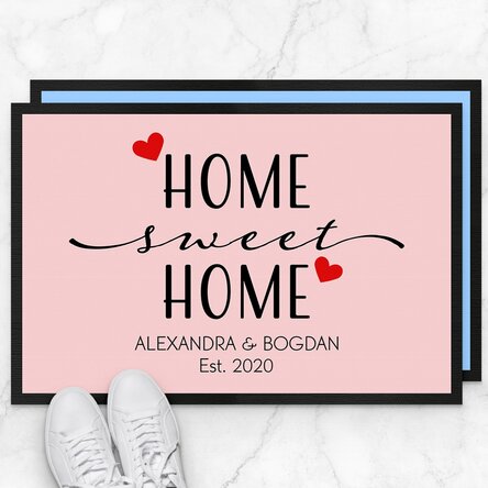 Covoraș de intrare personalizat cu text - Home sweet home