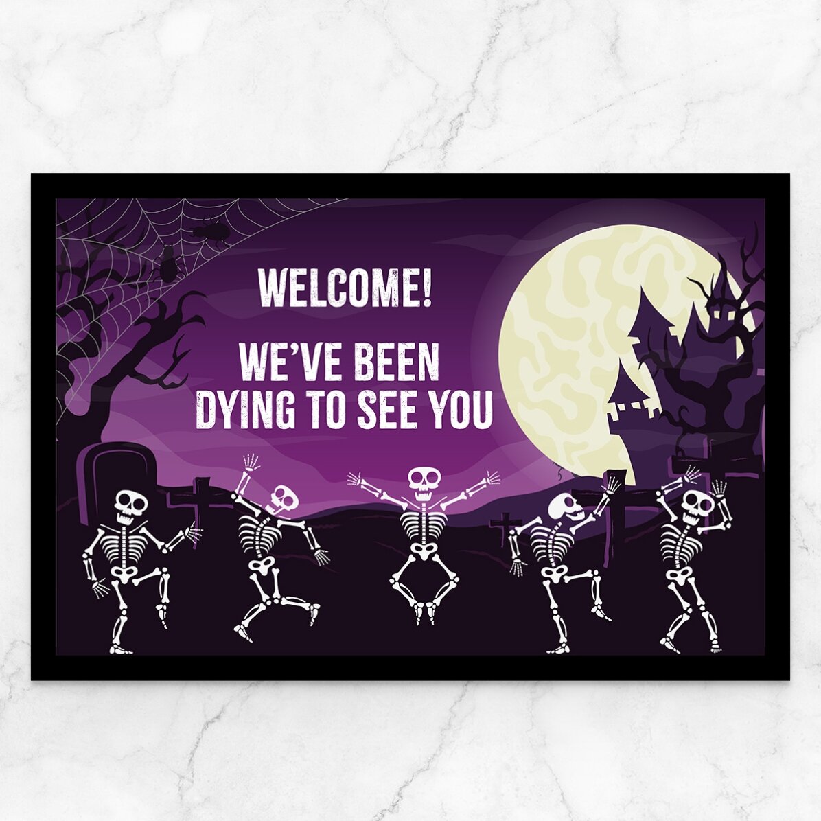 Covoraș de intrare personalizat cu text - Skeletons