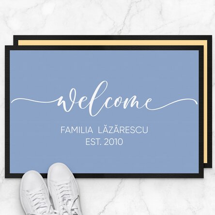 Covoraș de intrare personalizat cu text - Welcome