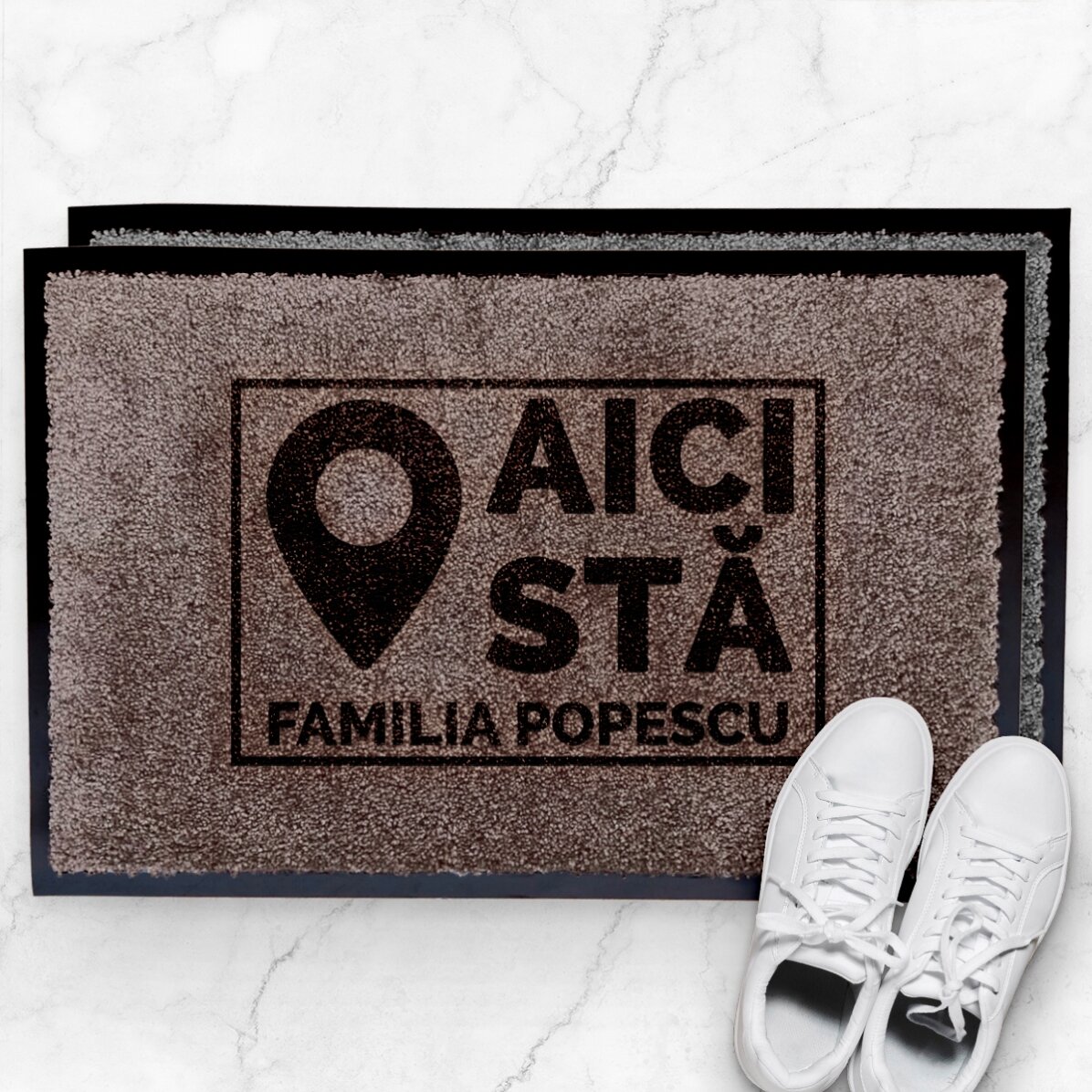 Covoraș intrare de interior personalizat  - Aici stă...