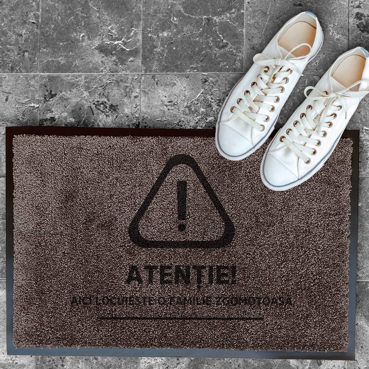 Covoraș intrare de interior personalizat - Atenție!