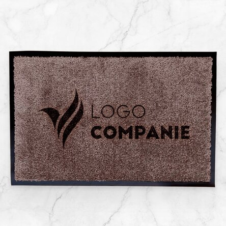 Covoraș intrare de interior personalizat cu logo - Maro închis