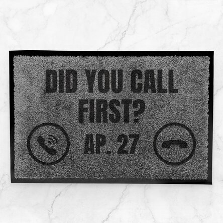 Covoraș intrare de interior personalizat cu text - Ai sunat înainte?