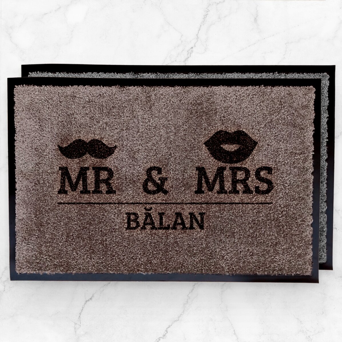 Covoraș intrare de interior personalizat - Mr & Mrs