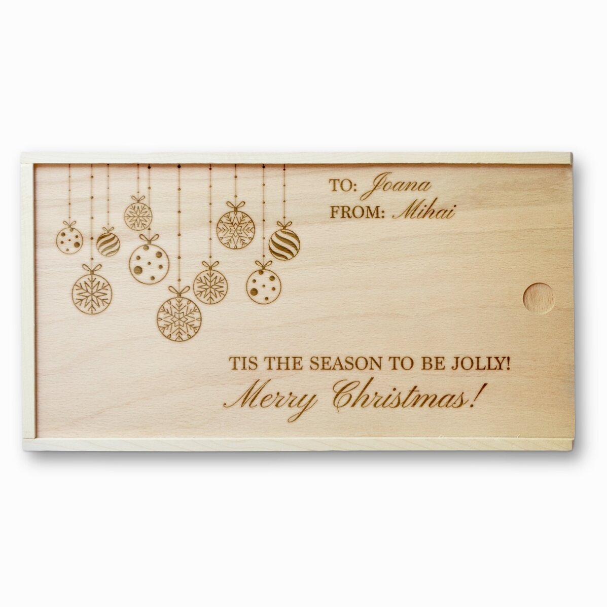 Cutie de cadou personalizată din lemn - To me, from you