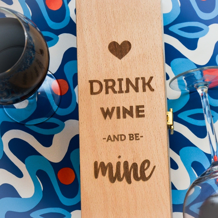 Cutie de vin personalizată - drink wine