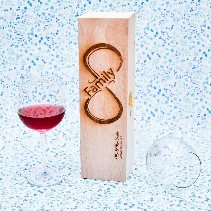 Cutie de vin personalizată - Infinite Family