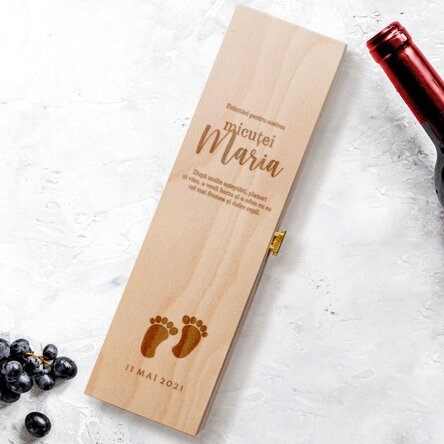 Cutie de vin personalizată -  Miracolul vieții
