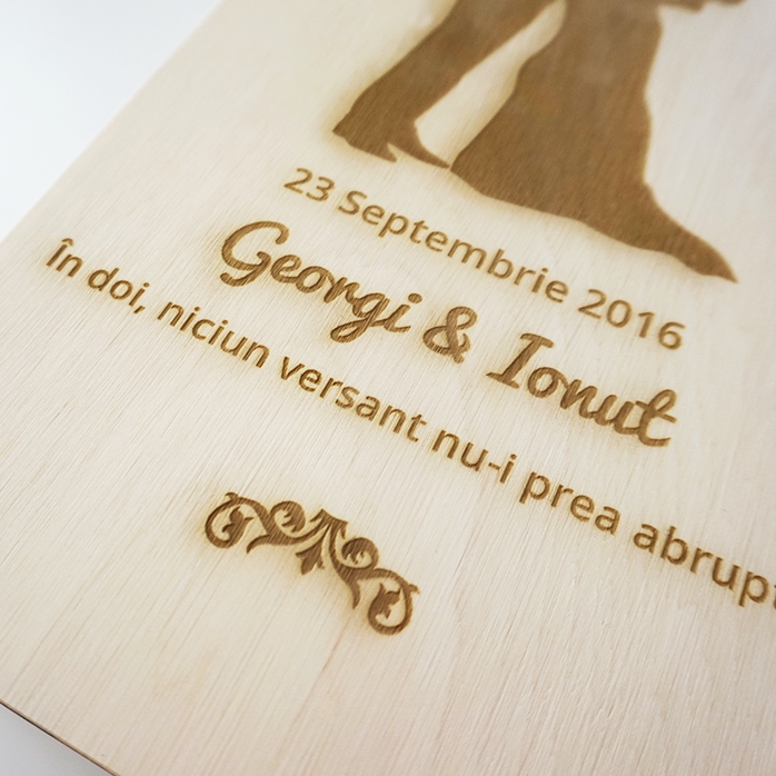 Cutie de vin personalizată pentru două sticle - Două suflete