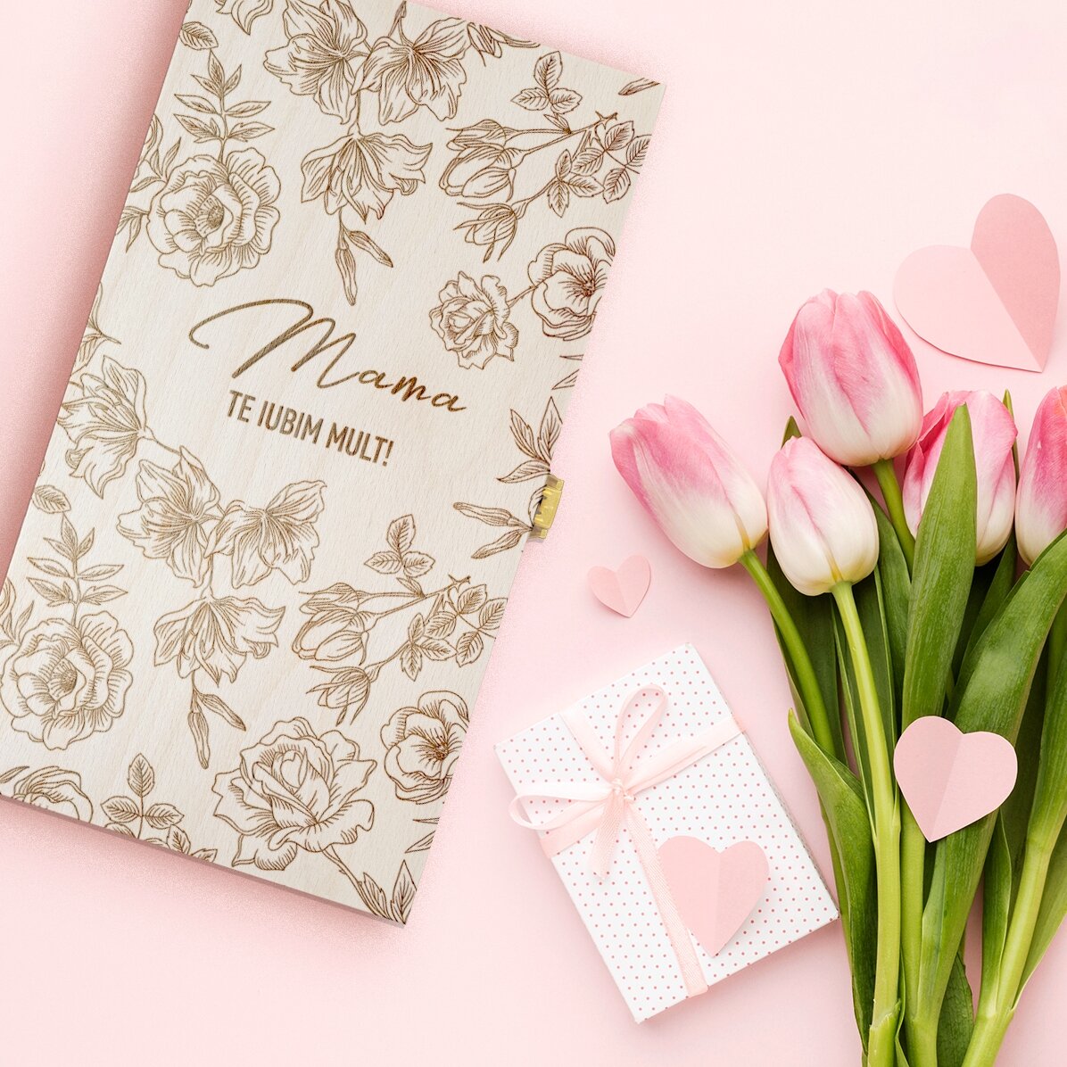 Cutie de vin personalizată pentru două sticle - Mama