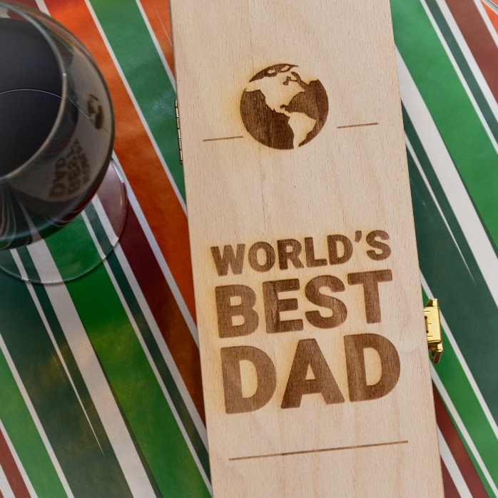 Cutie de vin personalizată - World