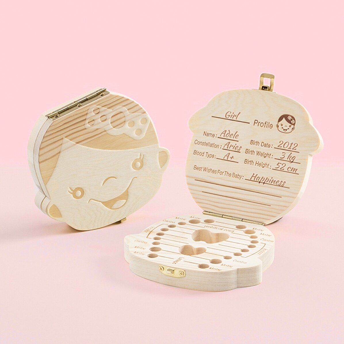 Cutie pentru primii dințișori - model fetiță