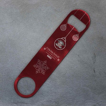 Desfăcător de bere FC Rapid personalizat - Christmas