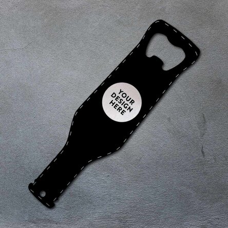 Desfăcător de bere in formă de sticlă personalizat cu grafica ta