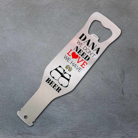 Desfăcător de bere personalizat - Beer is better than love