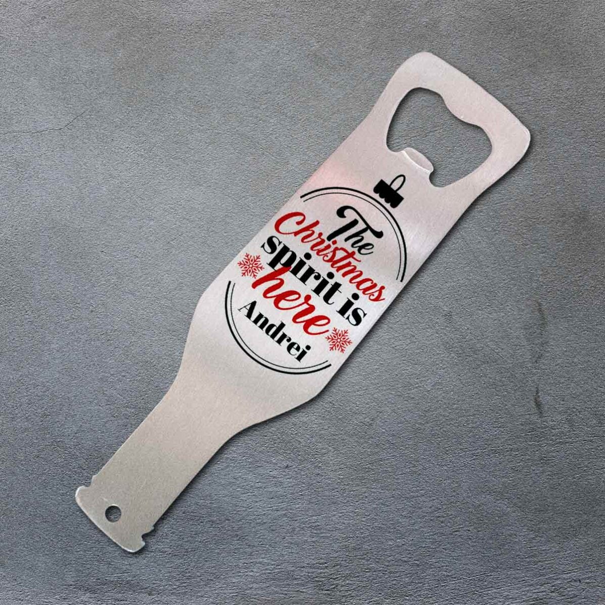 Desfăcător de bere personalizat - Christmas spirit