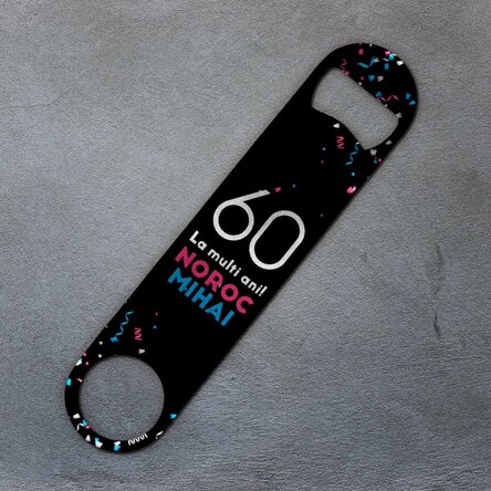 Desfăcător de bere personalizat - Confetti