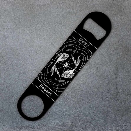 Desfăcător de bere personalizat cu text - Zodia Pești