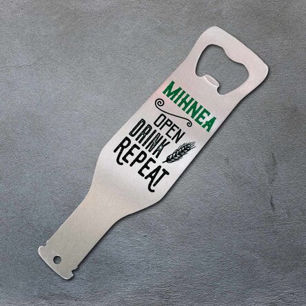 Desfăcător de bere personalizat - Drink Open Repeat