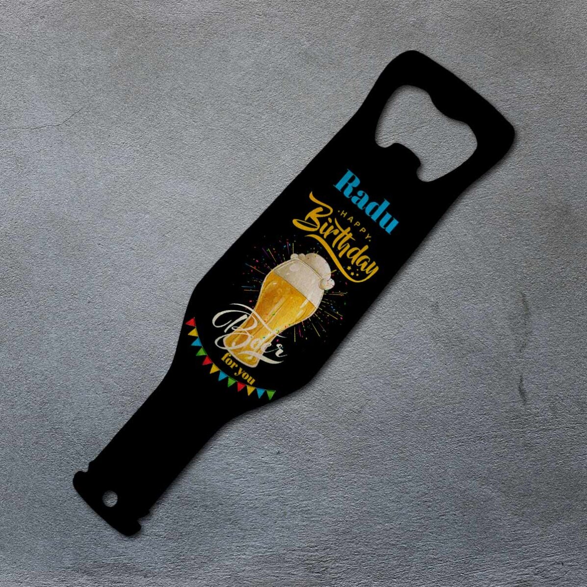 Desfăcător de bere personalizat - Happy Birthday