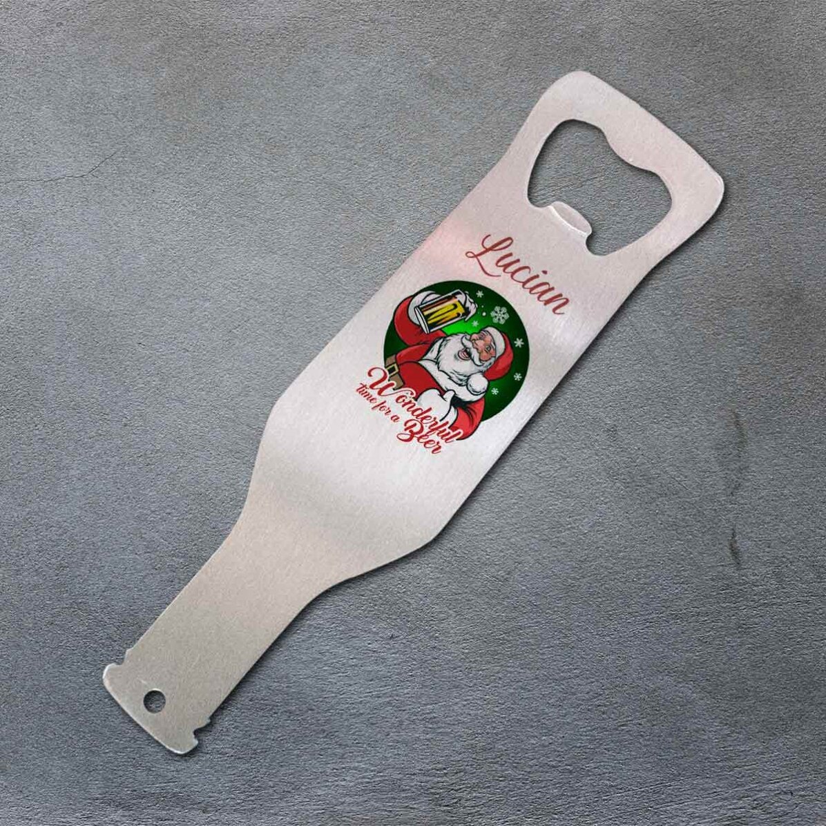 Desfăcător de bere personalizat - Santa Claus