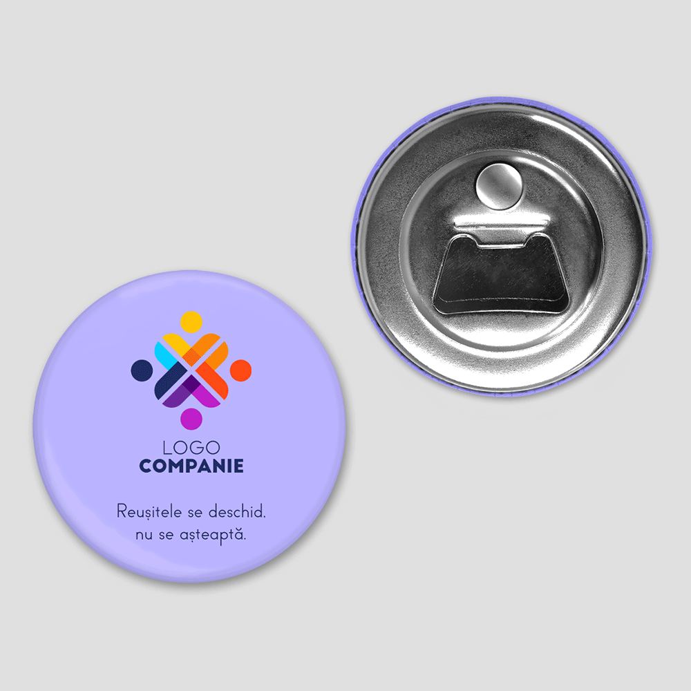 Desfăcător de sticle cu magnet personalizat cu logo și text