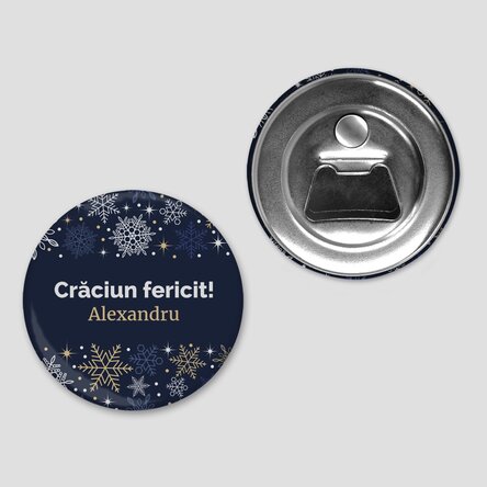 Desfăcător de sticle cu magnet personalizat cu text  - Cadru de Crăciun