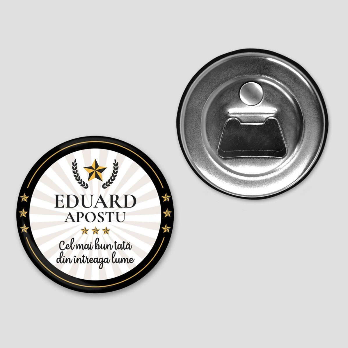 Desfăcător de sticle cu magnet personalizat cu text - Cel mai bun