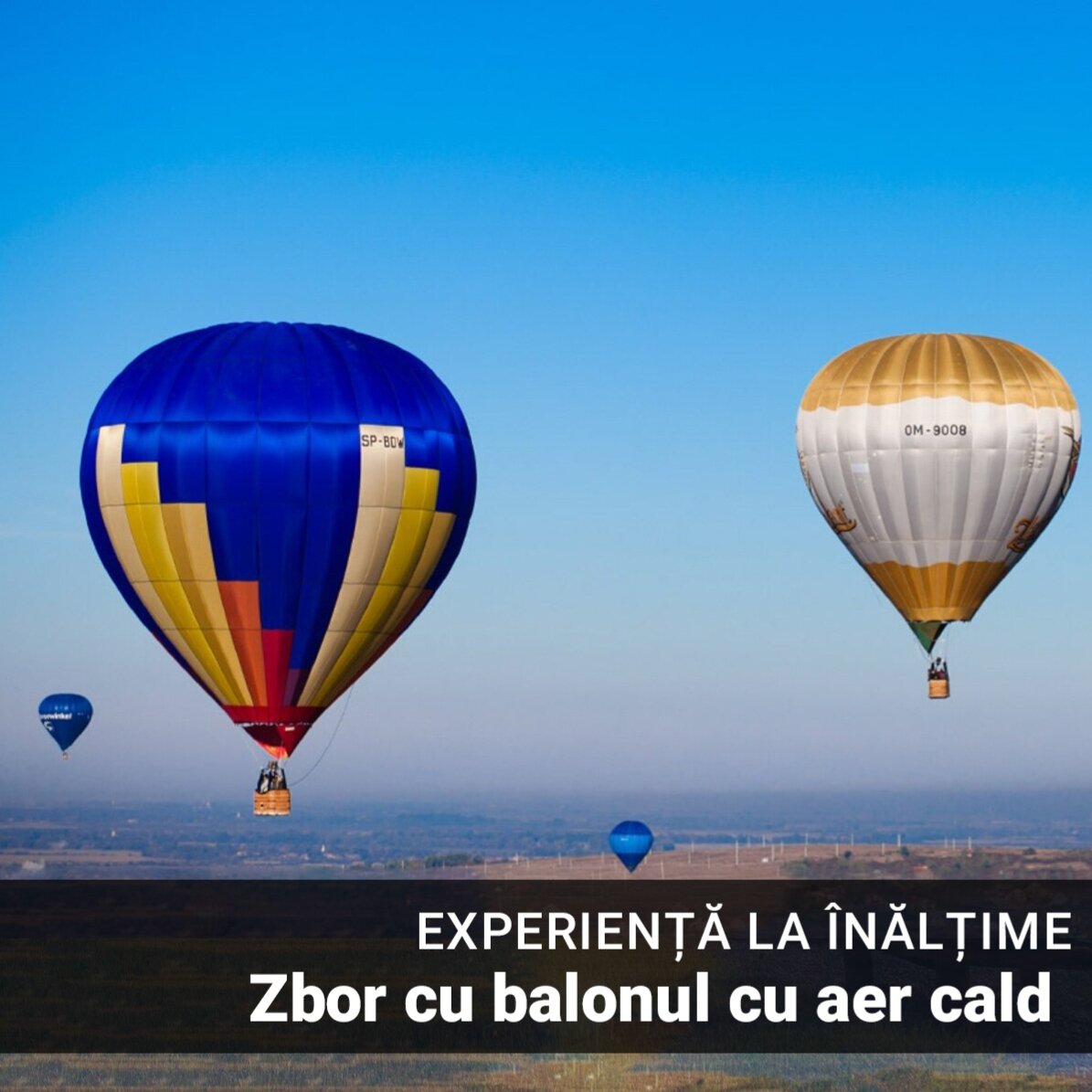 Experiență cadou la înălțime - Zbor cu balonul cu aer cald 